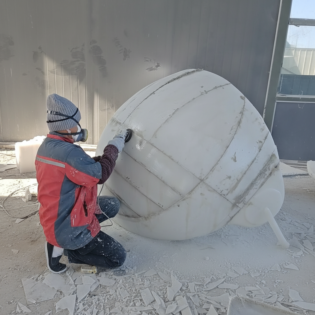 雕塑打磨场景净化图