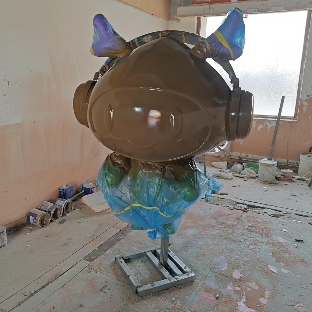 雕塑装置正方形质感图